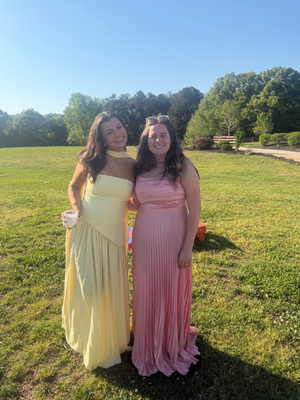 Lulus Gorgeous Purpose Pink Satin Pleated Sleeveless Bow Maxi Dress - Size XL - Picture 5 of 5